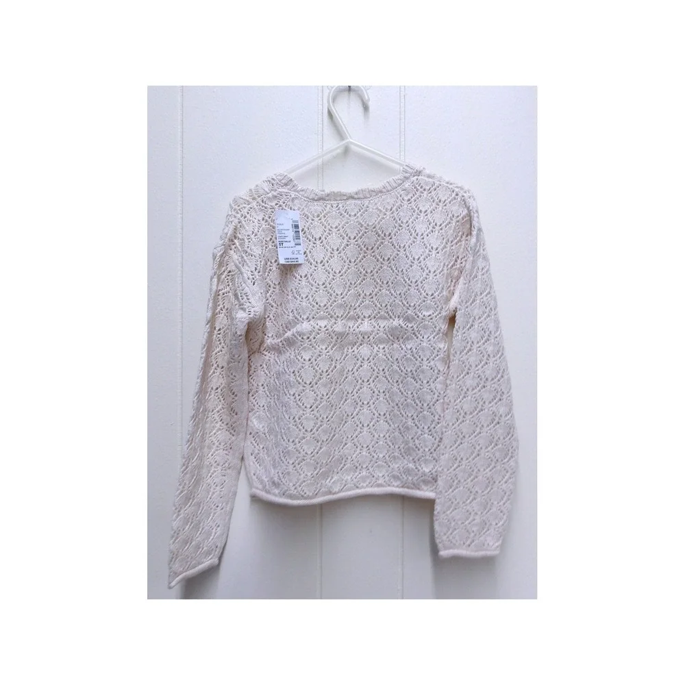 The Childrens Place Girls Cream Pointelle Knit Sweater Pullover Kids‎ 5T /#26584
